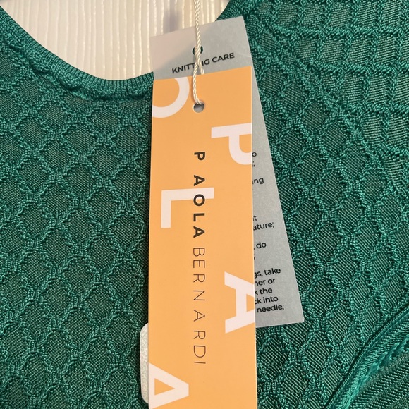 Rubia Cutout-Back Embossed Knit Midi Dress- Jade Green Small - Picture 3 of 5